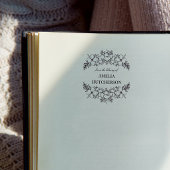 美しい花のラインアートブックプレート セルフインキングスタンプ