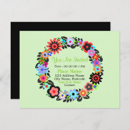 「美しい花のリーススタイル」招待カード 招待状