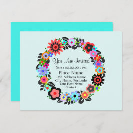 「美しい花のリーススタイル」招待カード 招待状