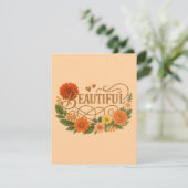 美しい花のレスポンスカード | エレガントなゴールド 出欠カード (スタンド正面)