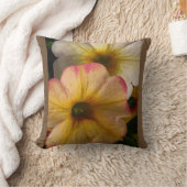 美しい花の写真と飾られる装飾用クッション クッション (ブランケット)