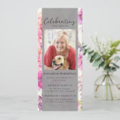 美しい花の写真の葬儀デジタル招待状 招待状 (スタンド正面)