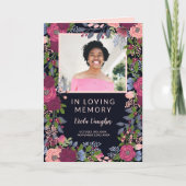 美しい花の写真の葬式プログラム 招待状 (正面)