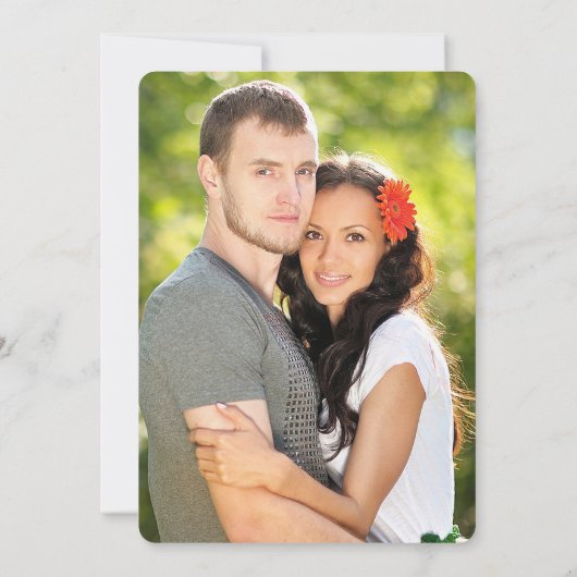 美しい花の写真 保存日カード セーブザデート (裏面)