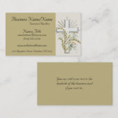 美しい花の十字の名刺を持つタン 名刺 (正面/裏面)