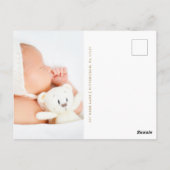 美しい花の十字架 洗礼写真 ありがとう ポストカード (裏面)