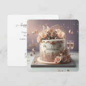 美しい花の周年ケーキのご挨 (正面/裏面)