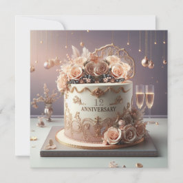 美しい花の周年ケーキのご挨