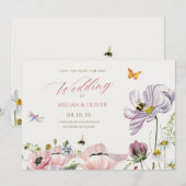 美しい花の咲く蜂たち セーブザデート (正面/裏面)