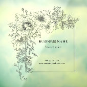 美しい花の境界線のビューティーサロン事業名 ウィンドウサイン (シート3)