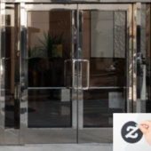 美しい花の境界線のビューティーサロン事業名 ウィンドウサイン (オフィスドア)