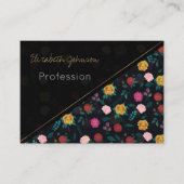 美しい花の夜庭のパターン 名刺 (正面)