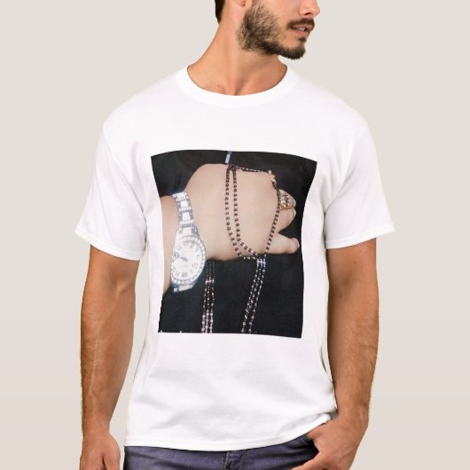 美しい花の手👕付きメンズTシ🌺🌹ツ✋ Tシャツ (正面)