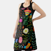 美しい花の手描きイラストレーション エプロン (インサイチュ)