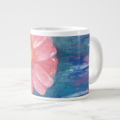 美しい花の抽象芸術背景 ジャンボコーヒーマグカップ (正面右)