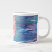 美しい花の抽象芸術背景 ジャンボコーヒーマグカップ (右)