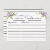 美しい花の料理カード (正面/裏面)