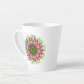 美しい花の曼荼羅デザイン-79358 カフェラテマグ (左アングル)