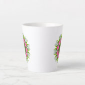 美しい花の曼荼羅デザイン-79358 カフェラテマグ (正面)