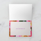 美しい花の楽しい記念日カード サンキューカード (内部)