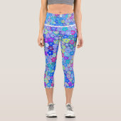 美しい花の模様のレギング カプリレギンス (正面)