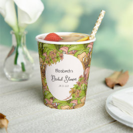 美しい花の模様 紙コップ