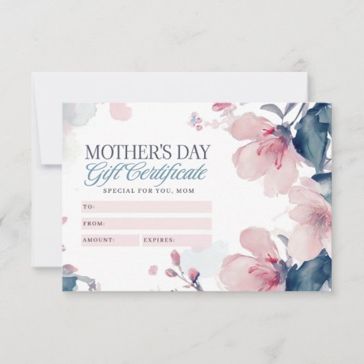 美しい花の母の日ギフト券 (正面)