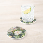 美しい花の水彩画の絵画 コースター (側面)