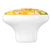 美しい花の水彩画の陶磁器のドア・ノブ セラミックノブ (側面)