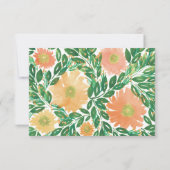 美しい花の水彩画 RSVP カード (裏面)