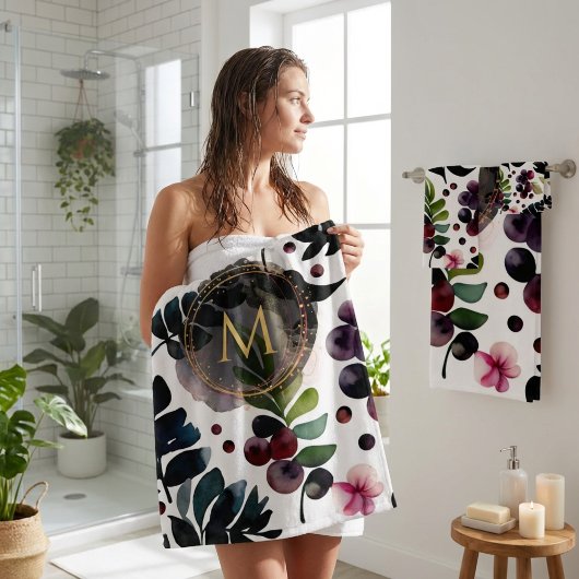 美しい花の水色の繰り返し可能なパターン バスタオルセット