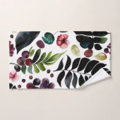 美しい花の水色の繰り返し可能なパターン バスタオルセット (ハンドタオル)