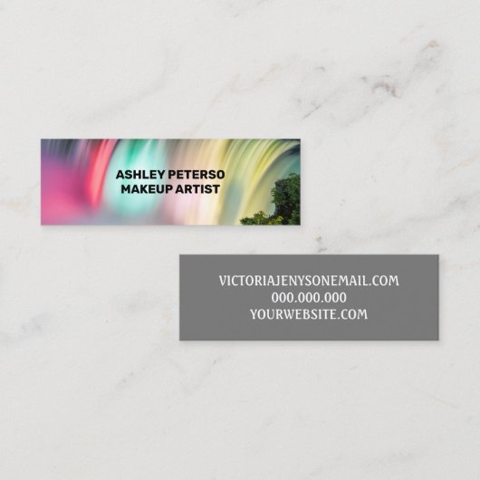 美しい花の滝 スキニー名刺 (正面/裏面)