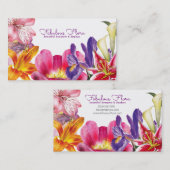 美しい花の結婚式の花屋の名刺 名刺 (正面/裏面)