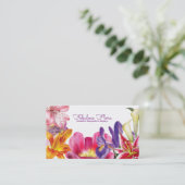 美しい花の結婚式の花屋の名刺 名刺 (スタンド正面)