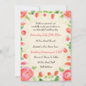 美しい花の結婚式招待状 招待状 (正面)