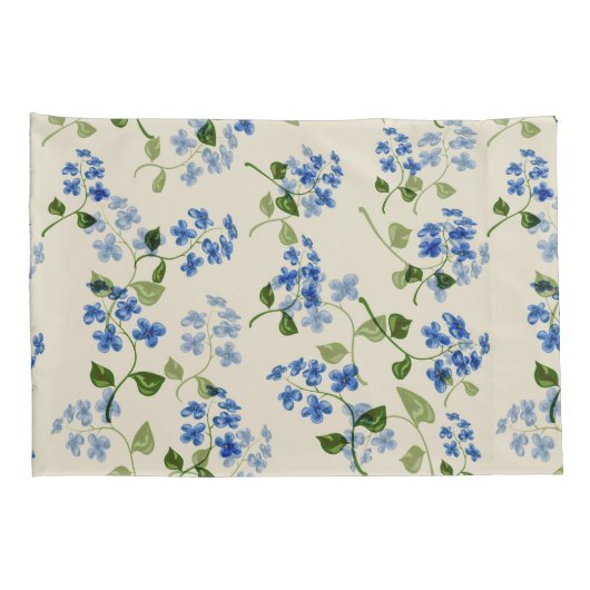 美しい花の継ぎ目が無い忘れ私ないをpi模造します 枕カバー (裏面-右)