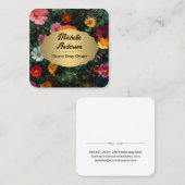 美しい花の背景 スクエア名刺 (正面/裏面)