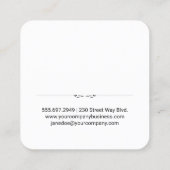 美しい花の背景 スクエア名刺 (裏面)