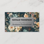美しい花の背景 名刺 (正面)