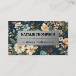 美しい花の背景 名刺