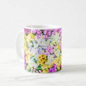 美しい花の背景、美しい、 コーヒーマグカップ (正面左)