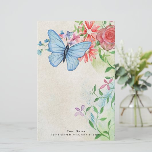 美しい花の自然 便箋 (スタンド正面)