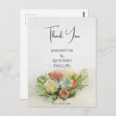 美しい花の花束水の色のアートありがとう ポストカード (正面/裏面)