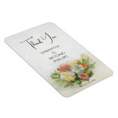 美しい花の花束水の色のアートありがとう マグネット (右側)