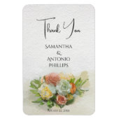 美しい花の花束水の色のアートありがとう マグネット (縦)