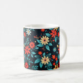 美しい花の花柄 - 48965 コーヒーマグカップ (正面右)