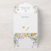 美しい花の蝶の庭 オールインワン招待状 (外側)