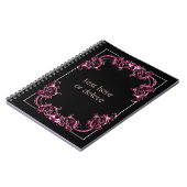 美しい花の装飾のノート ノートブック (左側)