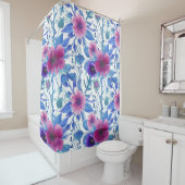 美しい花の装飾的な目を引く シャワーカーテン (インサイチュ)